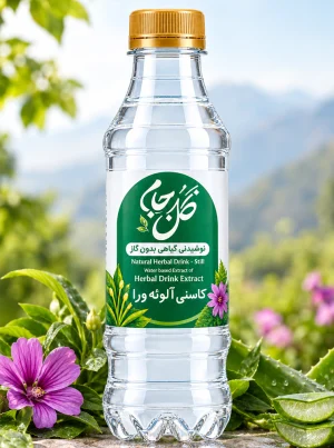 نوشیدنی گیاهی بدون گاز کاسنی آلوئه ورا گل جام در طبیعت