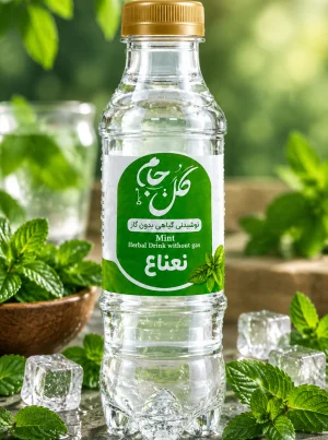 نوشیدنی گیاهی بدون گاز نعناع گل جام در طبیعت